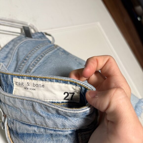 Rag & Bone Dre Low-Rise Denim Shorts in Dagger Blue Wash Size 27 Jean Shorts - Picture 9 of 12
